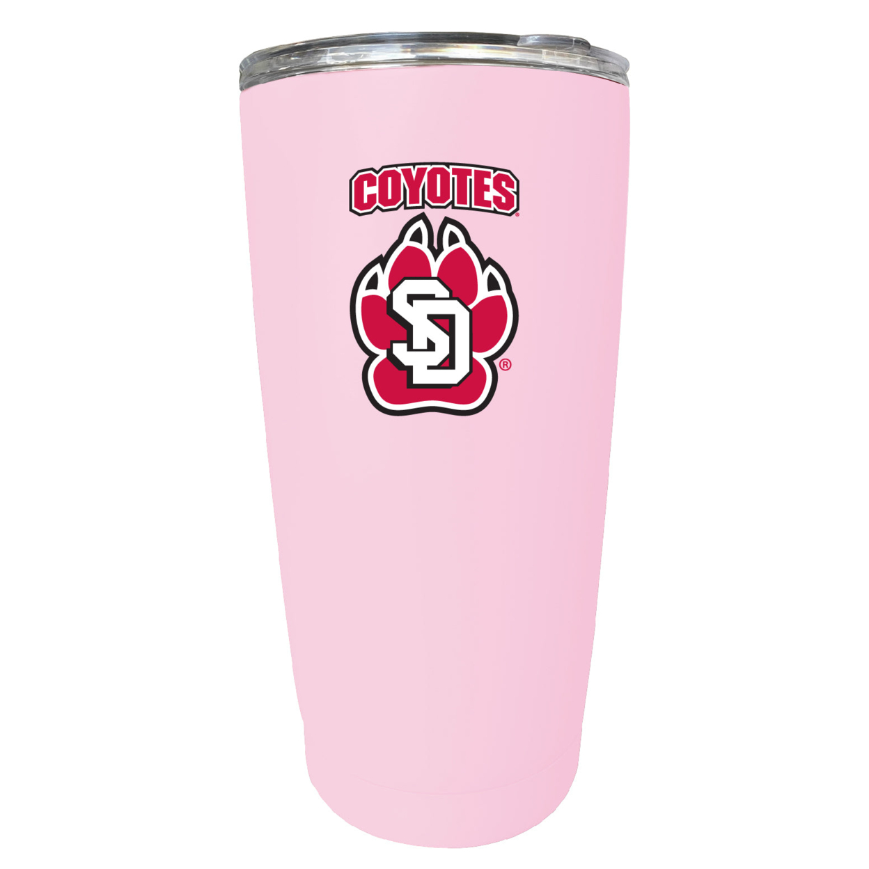 South Dakota Coyotes 16 Oz Stainless Steel Insulated Tumbler - Pink