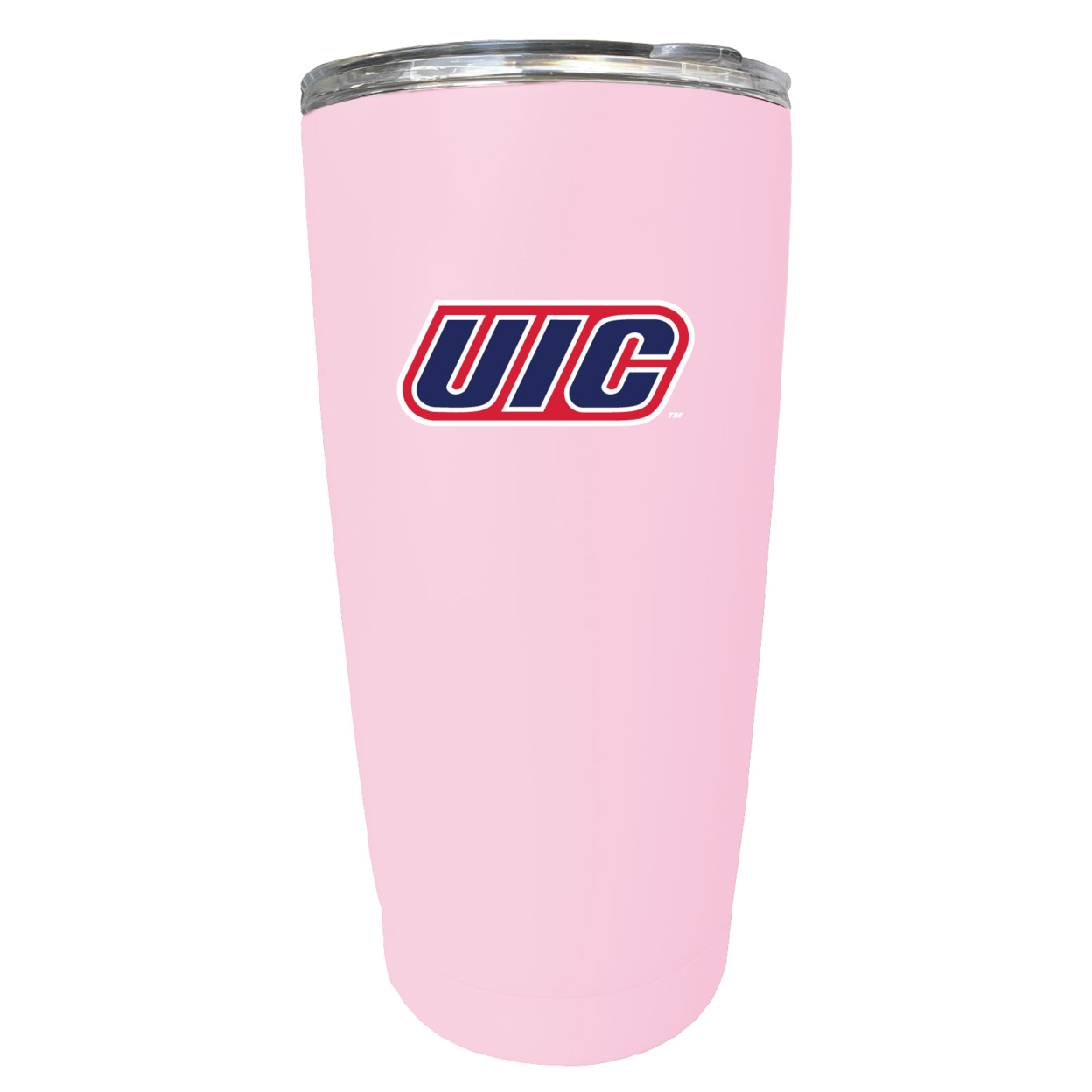 University Of Illinois At Chicago 16 Oz Stainless Steel Insulated Tumbler - Pink