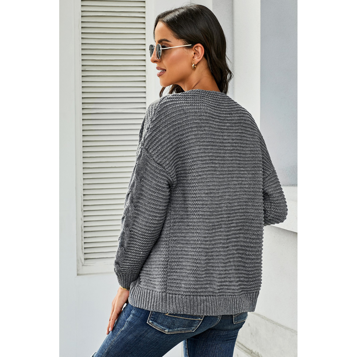 Women's Chunky Wide Long Sleeve Knit Cardigan | eBay