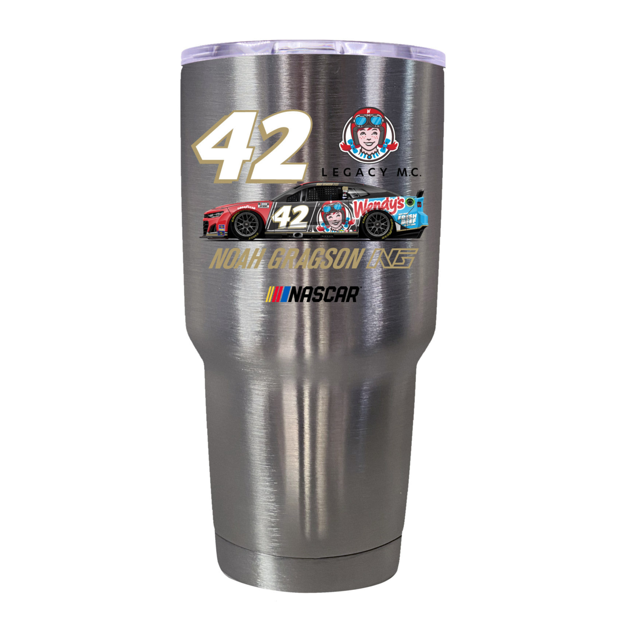 #42 Noah Gragson W Officially Licensed 24oz Stainless Steel Tumbler - Red