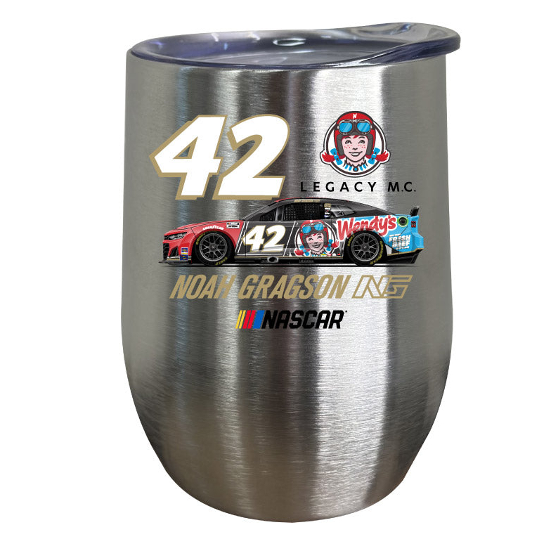 #42 Noah Gragson W Officially Licensed 12oz Insulated Wine Stainless Steel Tumbler