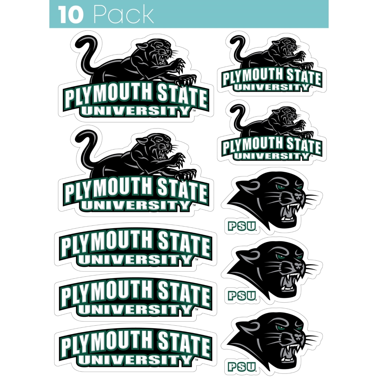 Plymouth State University 10 Pack Collegiate Vinyl Decal Sticker