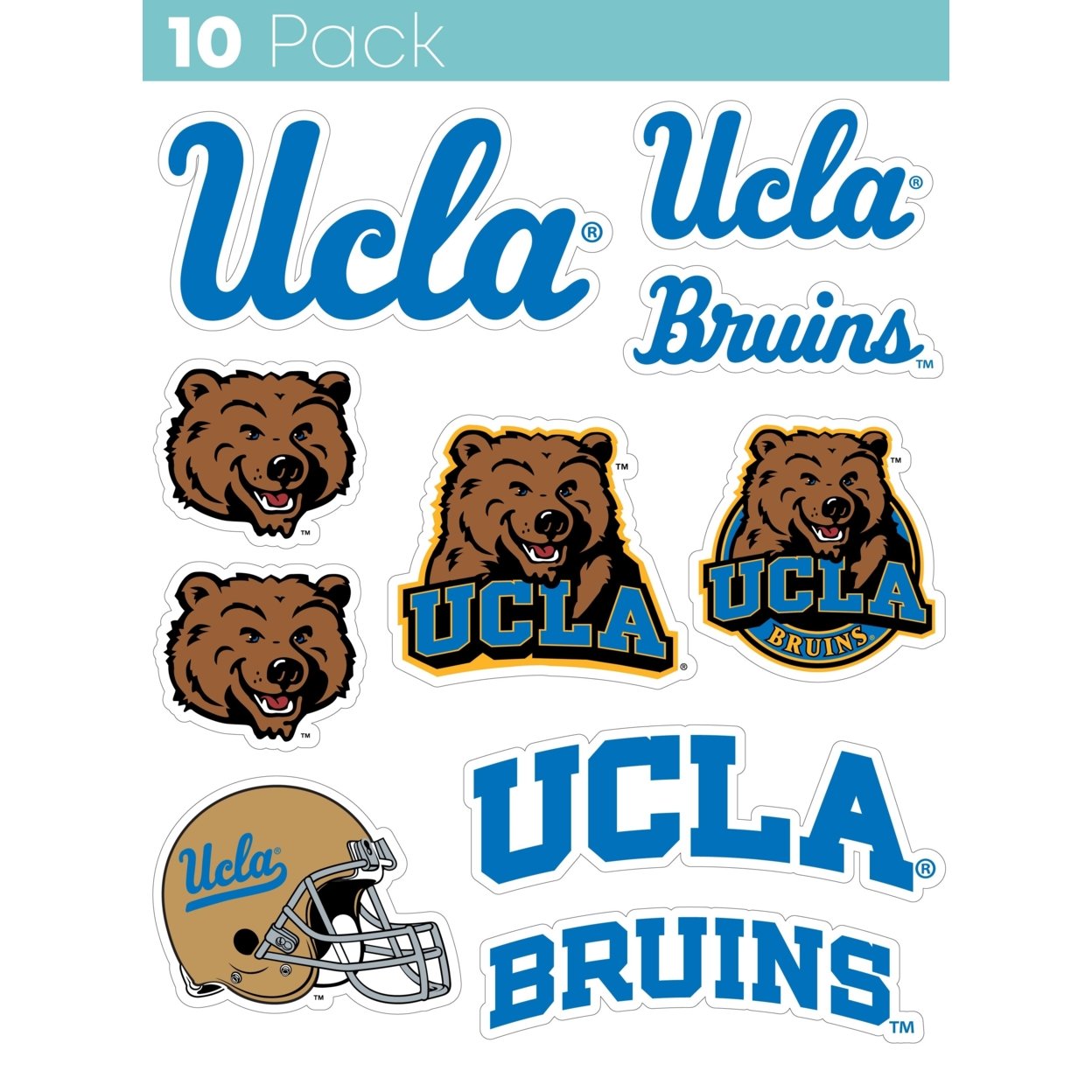UCLA Bruins 10 Pack Collegiate Vinyl Decal Sticker