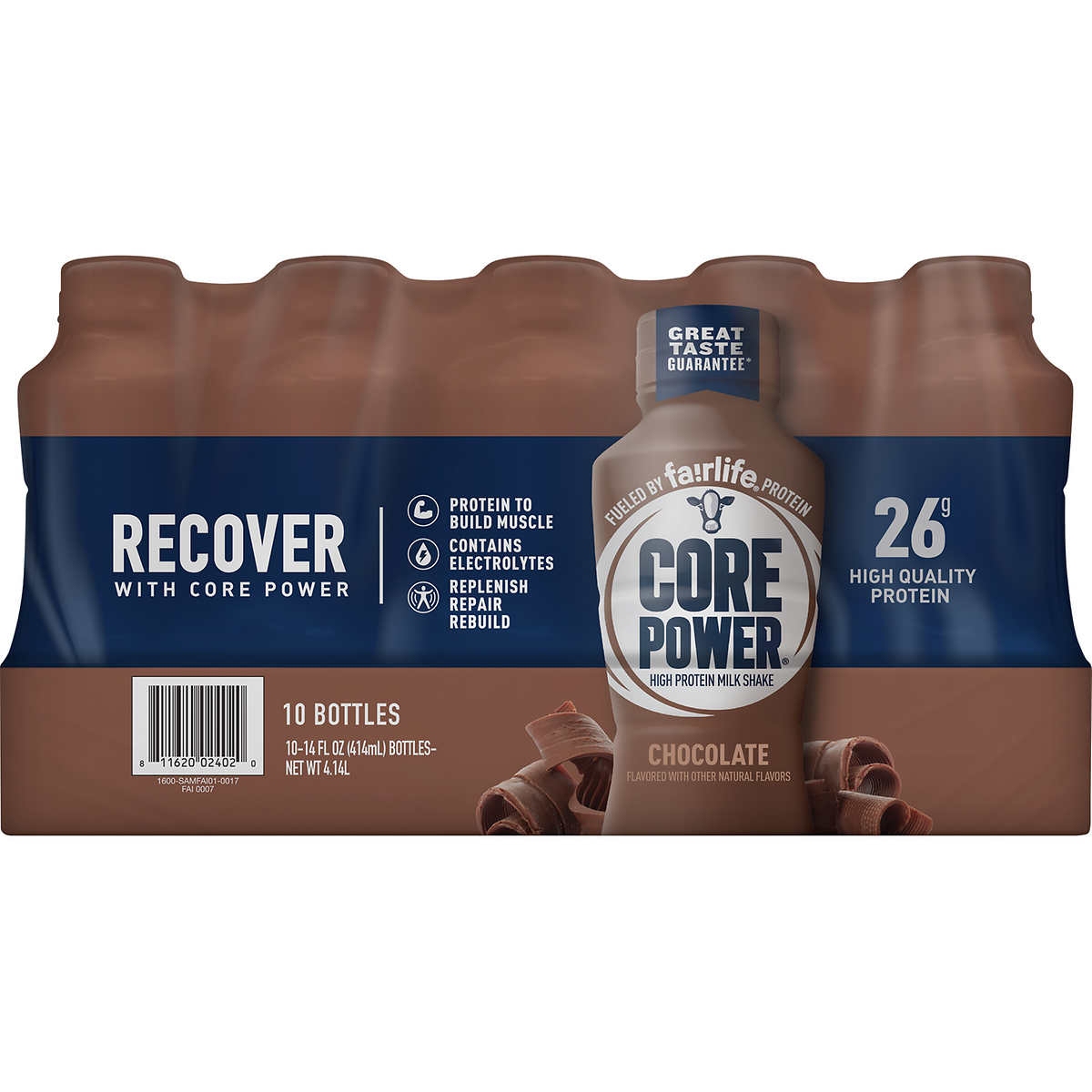 Fairlife Core Power High Protein Shake, Chocolate, 14 Fluid Ounce (Pack Of 10)