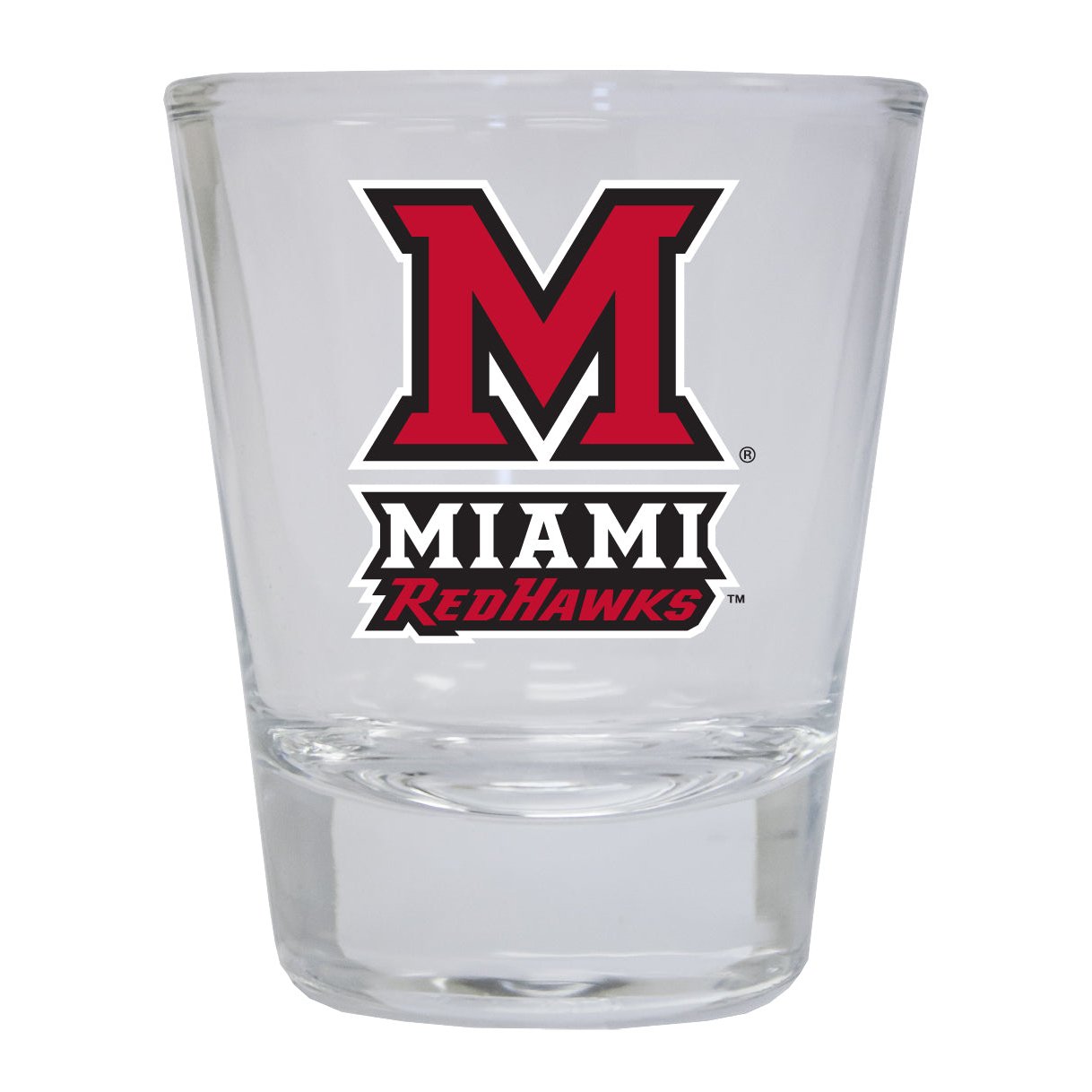 Miami University Of Ohio Round Shot Glass - Red