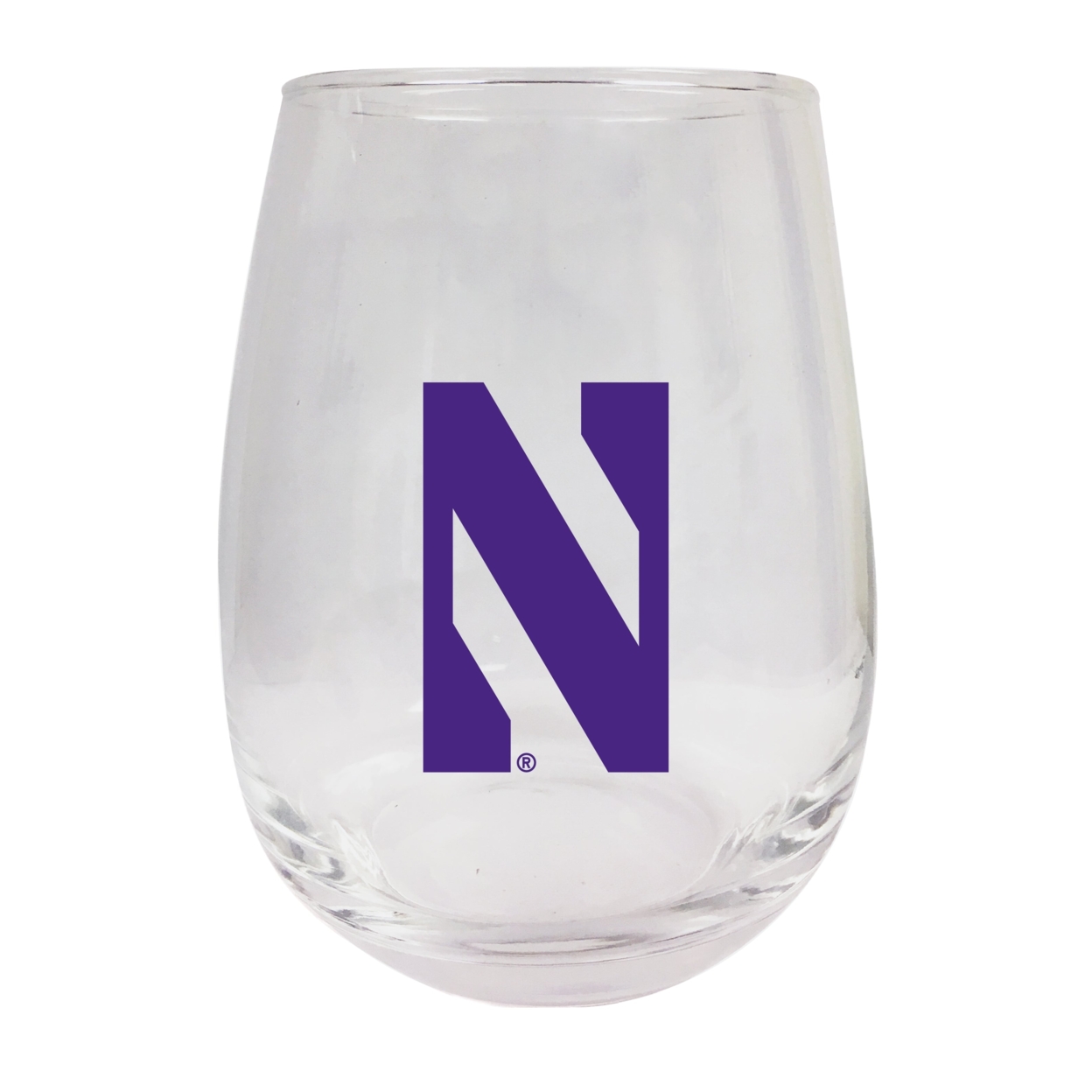 Northwestern University Wildcats 15oz Stemless Wine Glass - 2-Pack