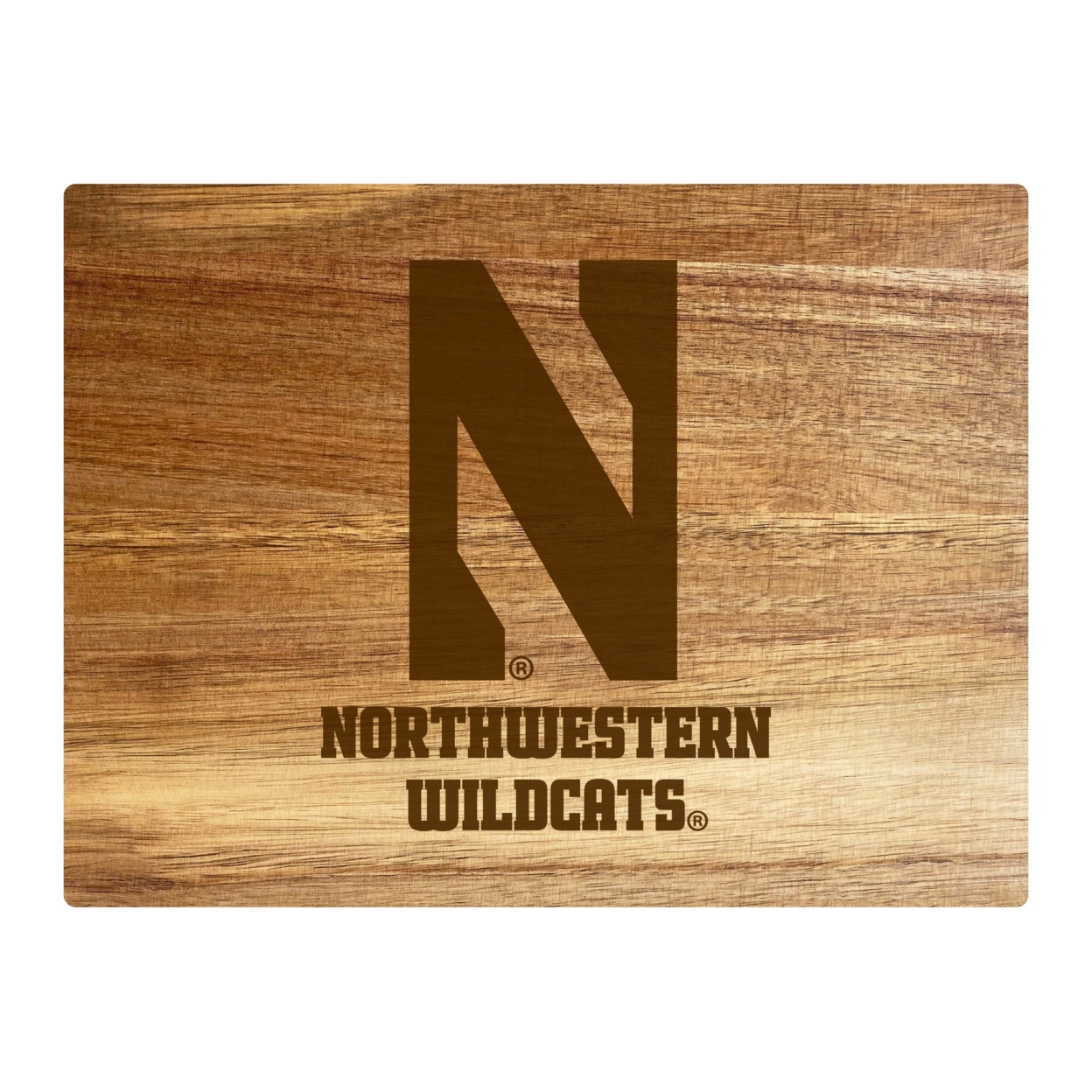 Northwestern University Wildcats Small 8 X 6 Engraved Acacia Wooden Cutting Board