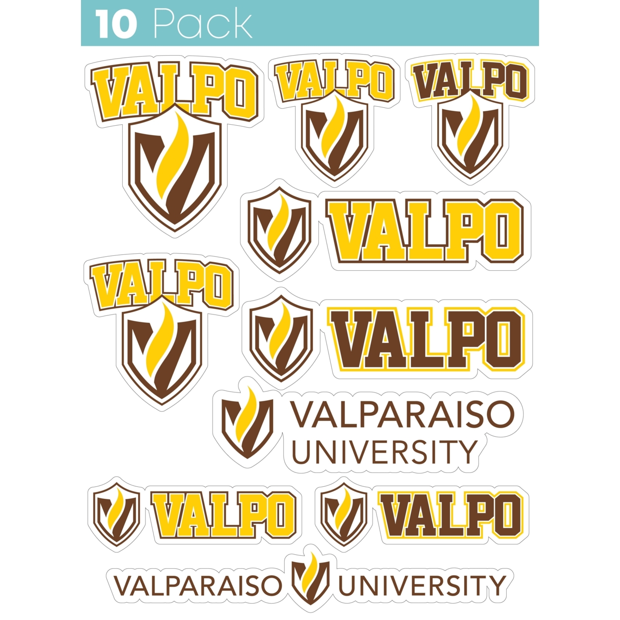 Valparaiso University 10 Pack Collegiate Vinyl Decal Sticker