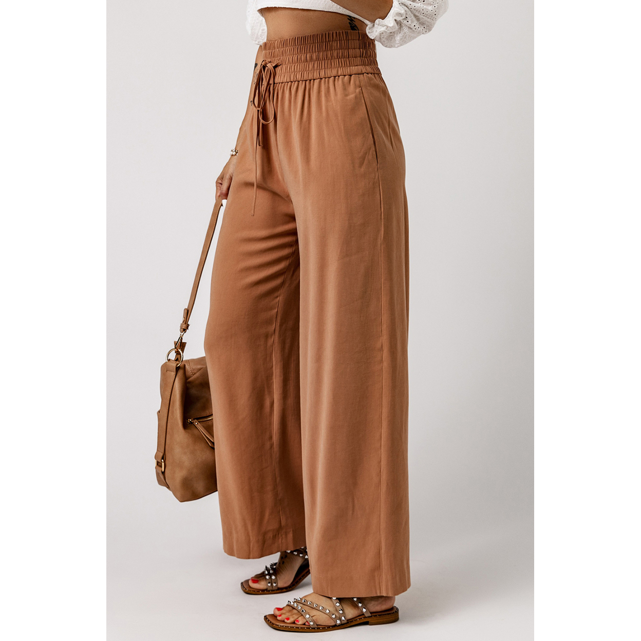  Women's Drawstring Elastic Waisted Casual Pants