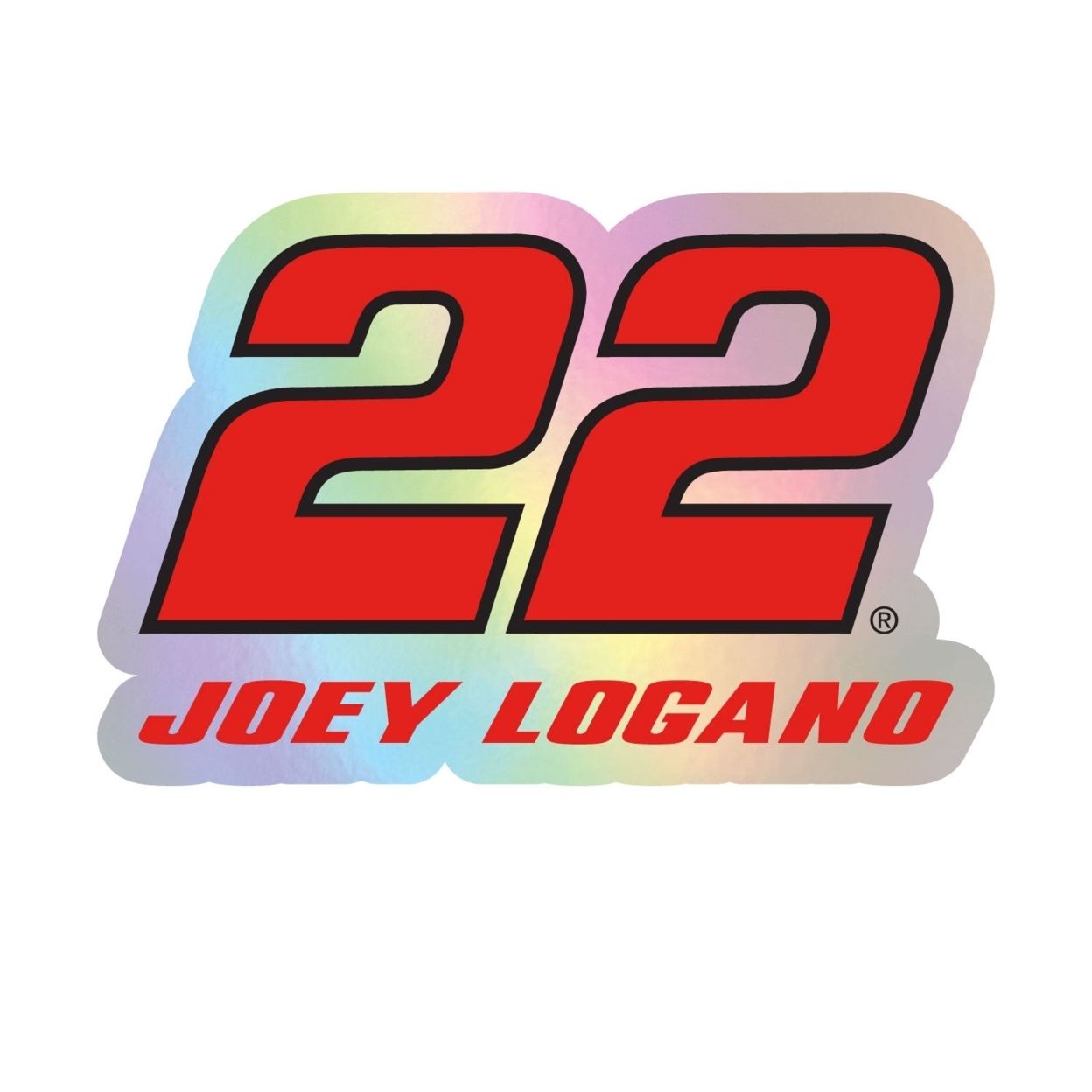 #22 Joey Logano Laser Cut Holographic Decal - 4-Inch