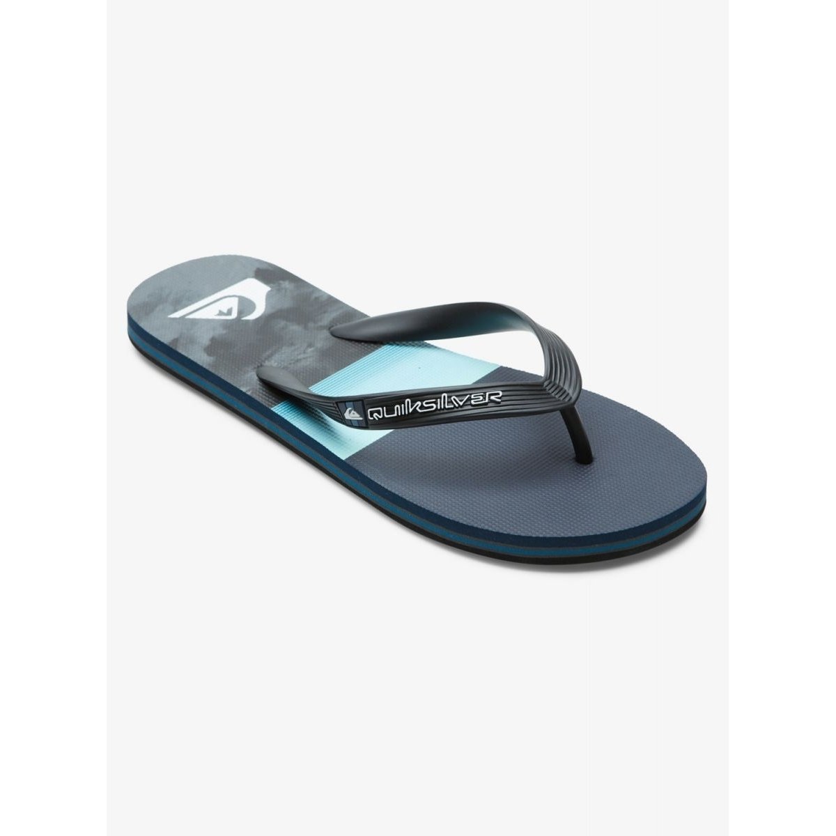Quiksilver Men's Molokai Panel Flip Flop Sandals - AQYL101263-XBBS BLUE/BLUE/GREY - BLUE/BLUE/GREY, 6