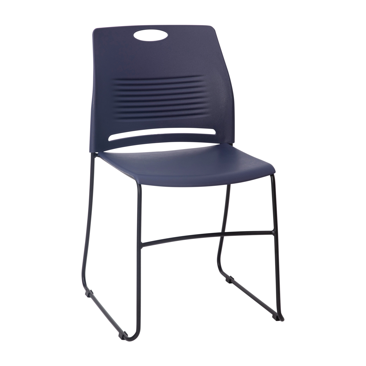 Navy Sled Base Stack Chair