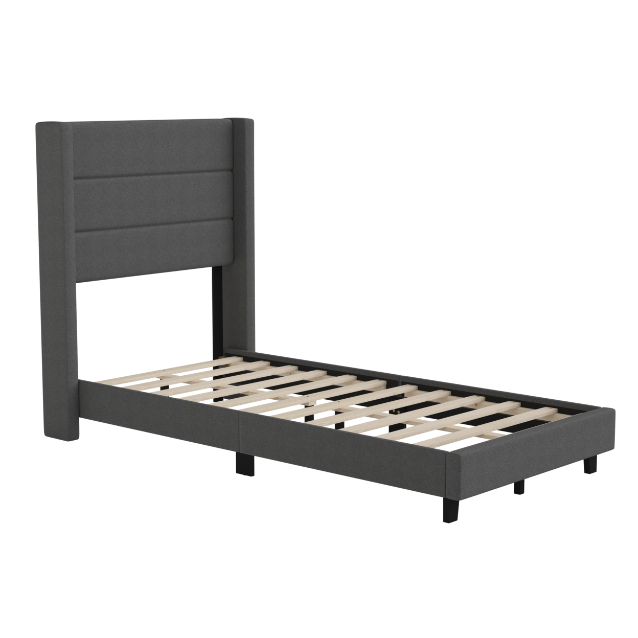 Charcoal Twin Platform Bed