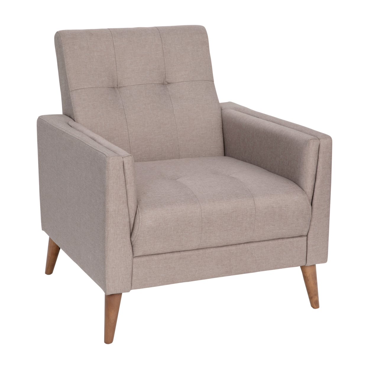 Taupe Faux Linen Chair
