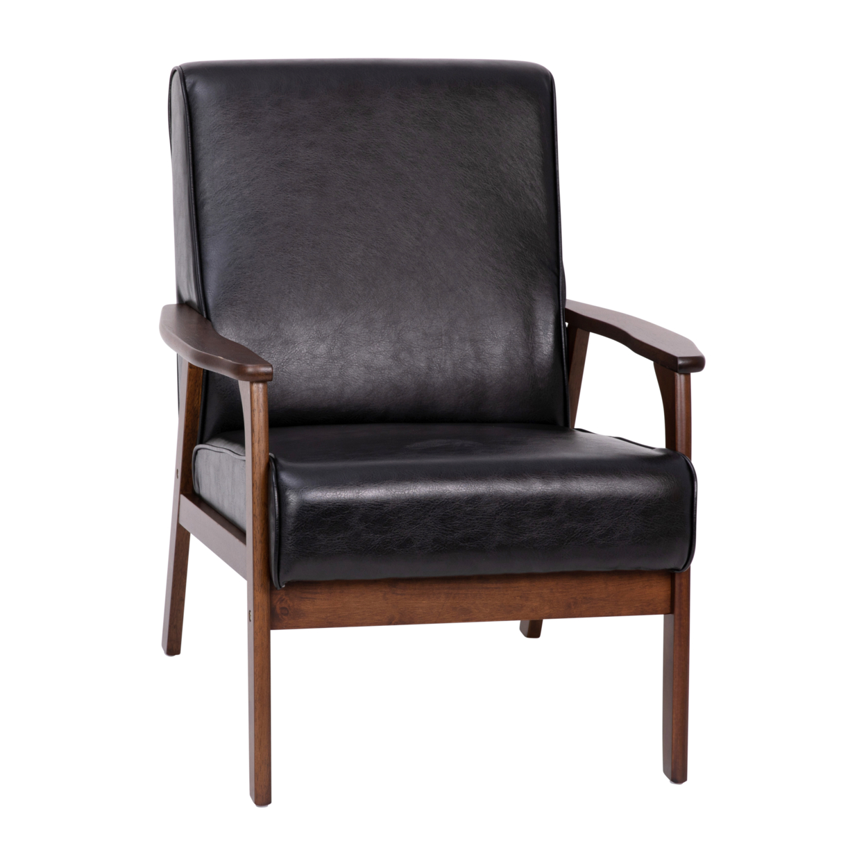 Black LeatherSoft Arm Chair