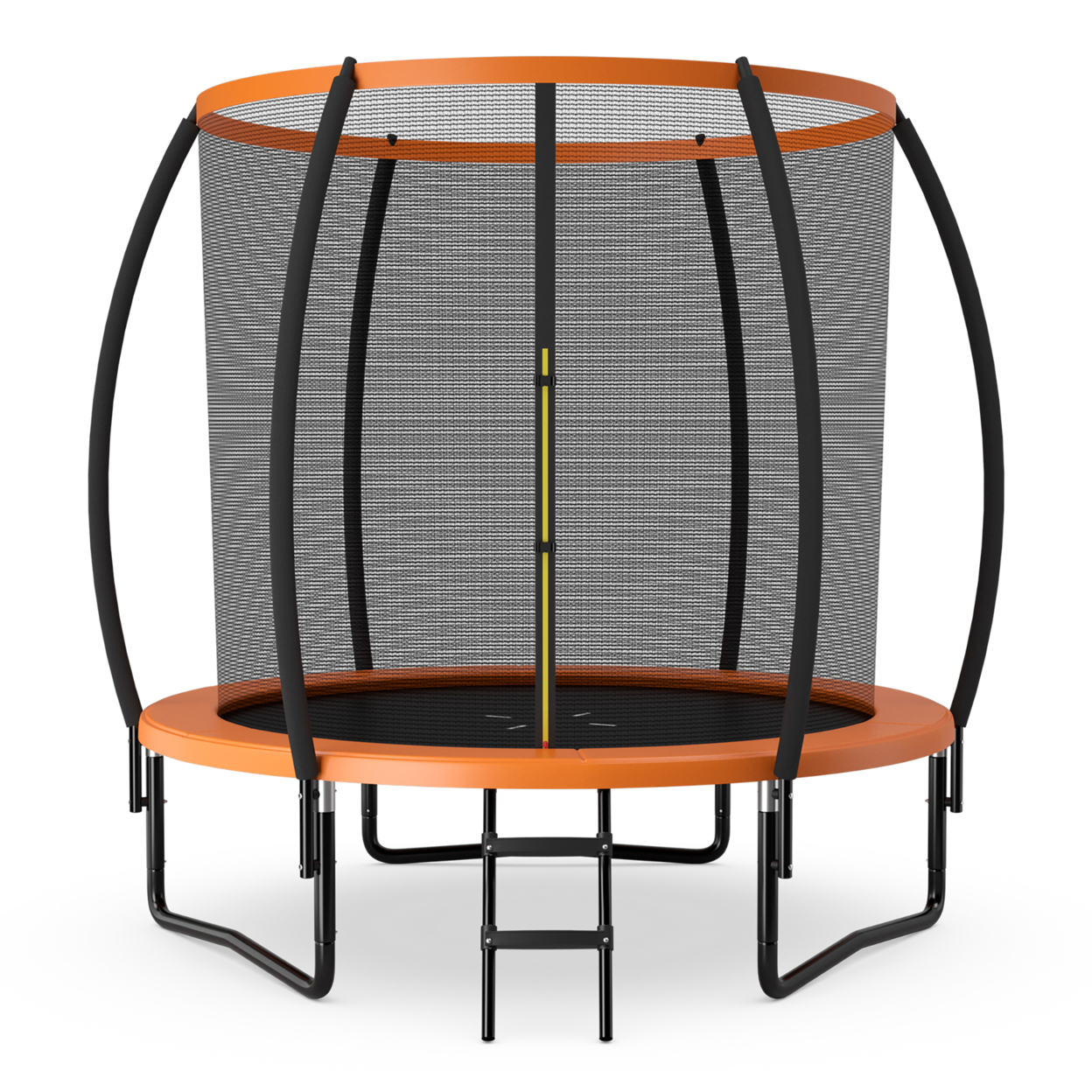 12FT Recreational Trampoline W/ Ladder Enclosure Net Safety Pad Outdoor - Orange
