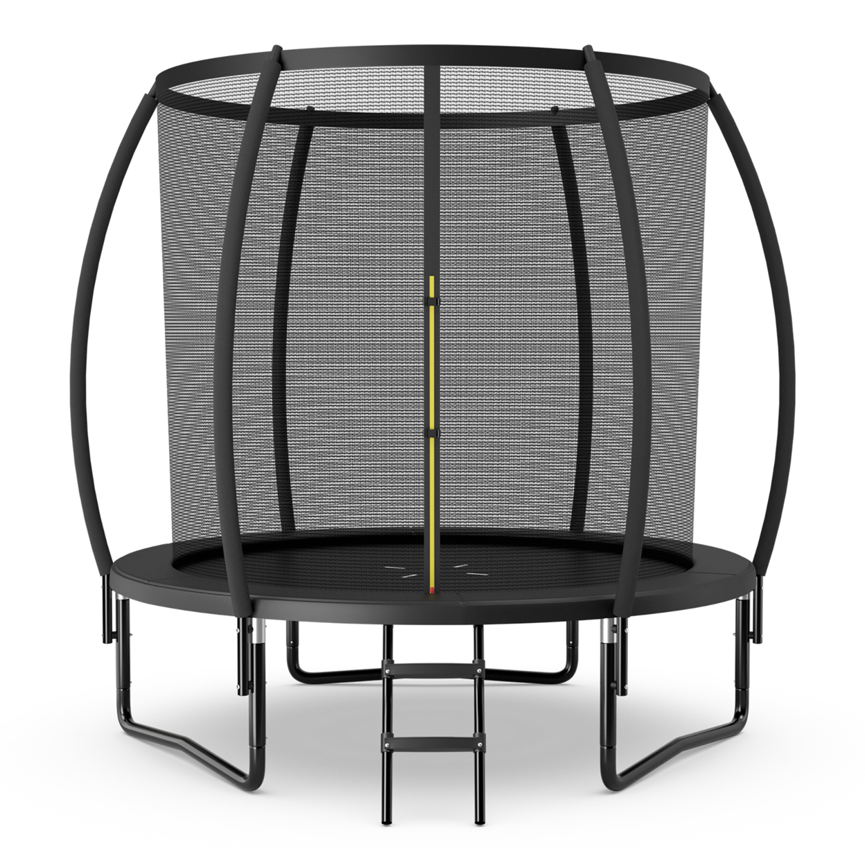 12FT Recreational Trampoline W/ Ladder Enclosure Net Safety Pad Outdoor - Black