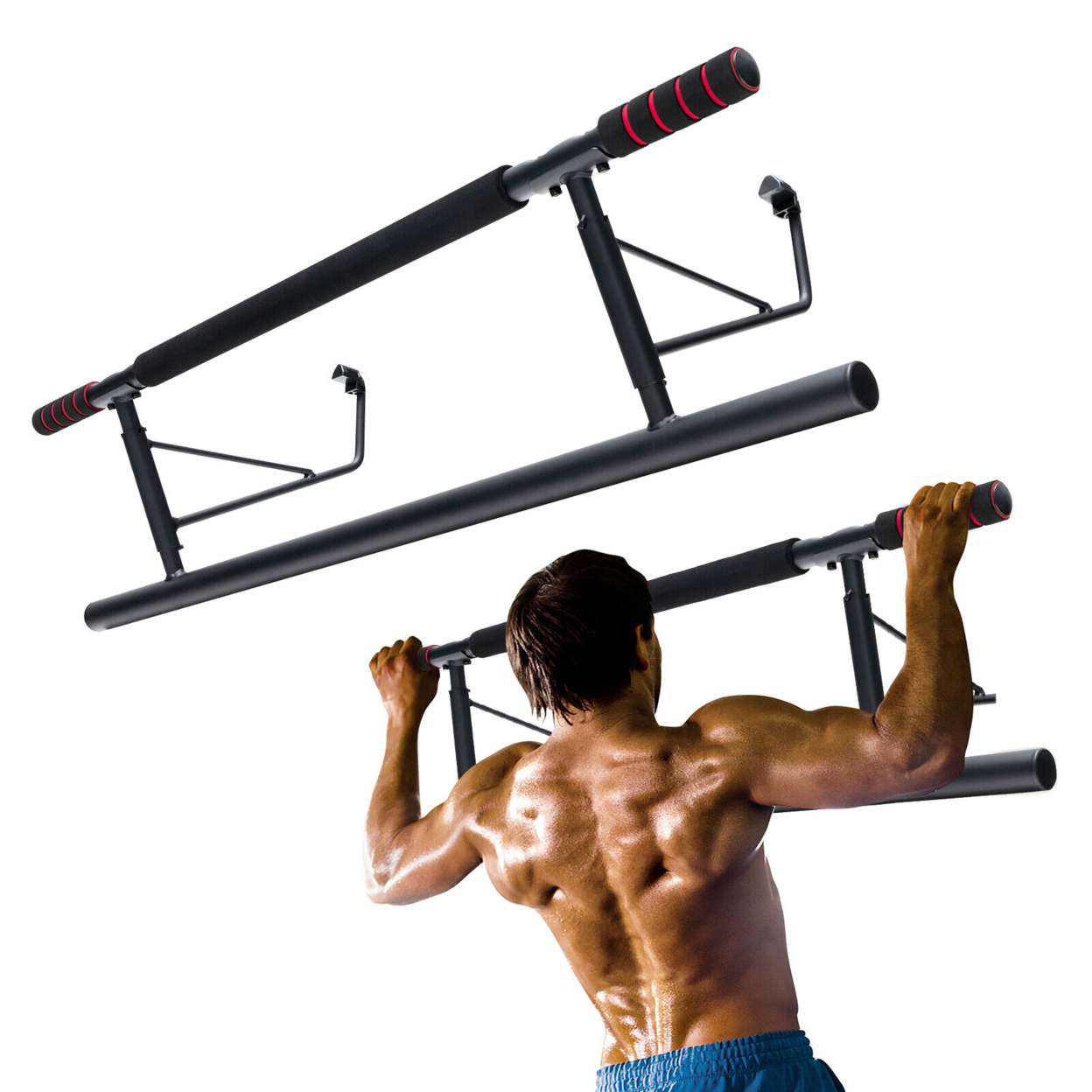 Pull-up Bar For Doorway No Screw Foldable Strength Training Chin-up Bar Home Gym