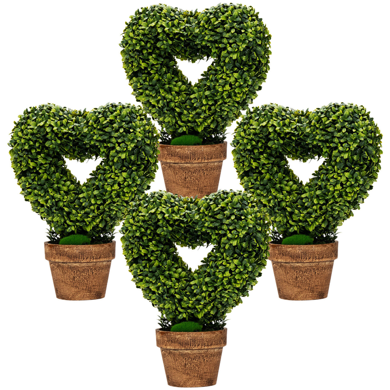 4 Packs Artificial Plants Artificial Potted Plants Mini Fake Potted Plants