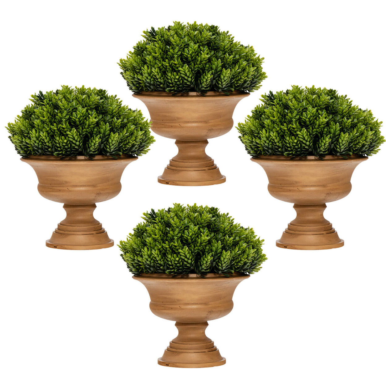 4-Pack Artificial Plants Fake Mini Potted Plant Small Greenery Decor For Indoor