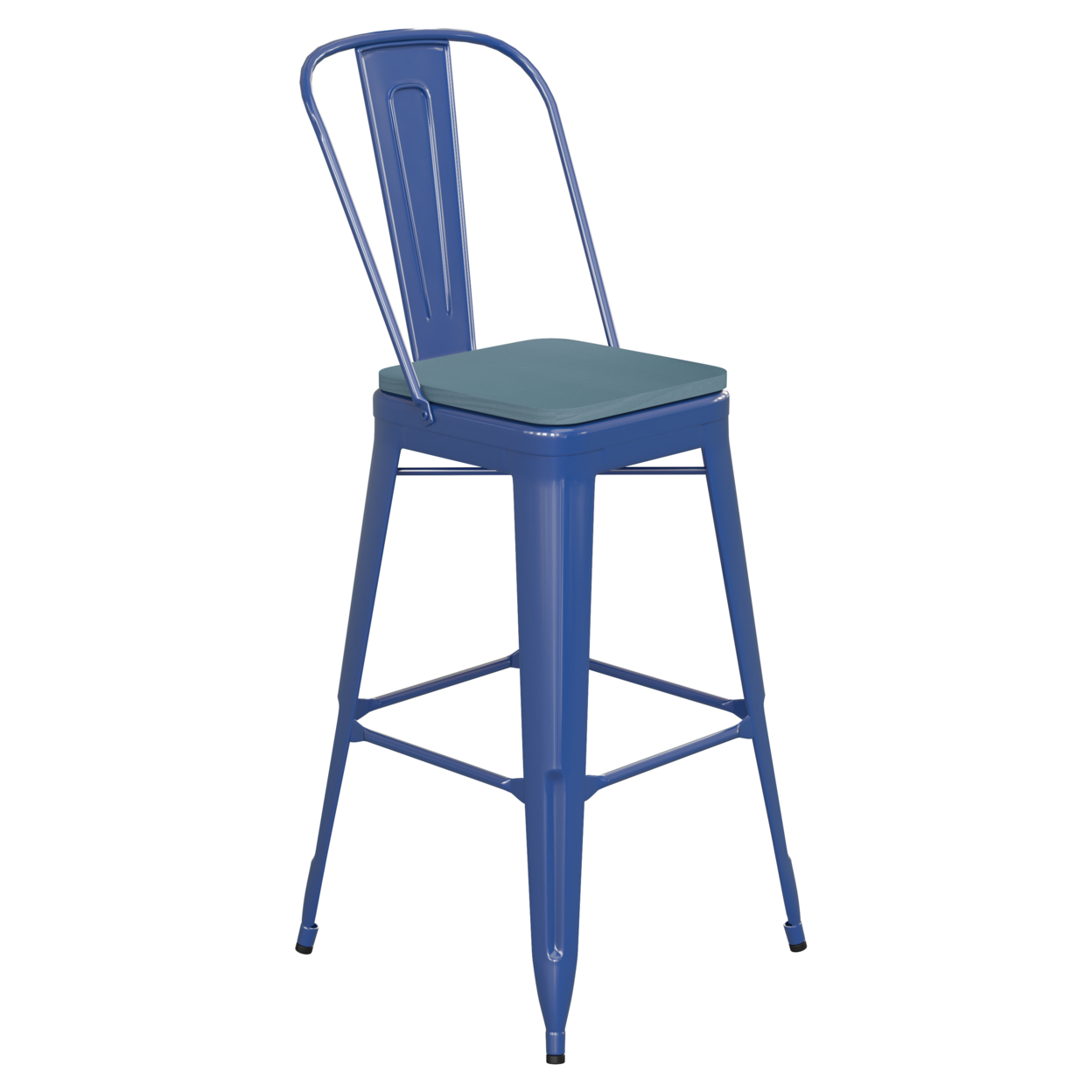 30 Blue Stool-Teal Seat