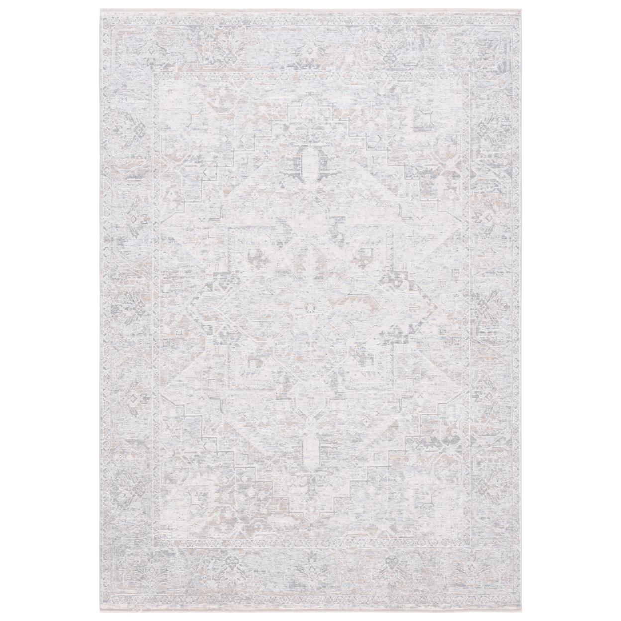 SAFAVIEH Marrakesh Collection MRK612A Ivory / Multi Rug - 6'-7 X 6'-7 Square