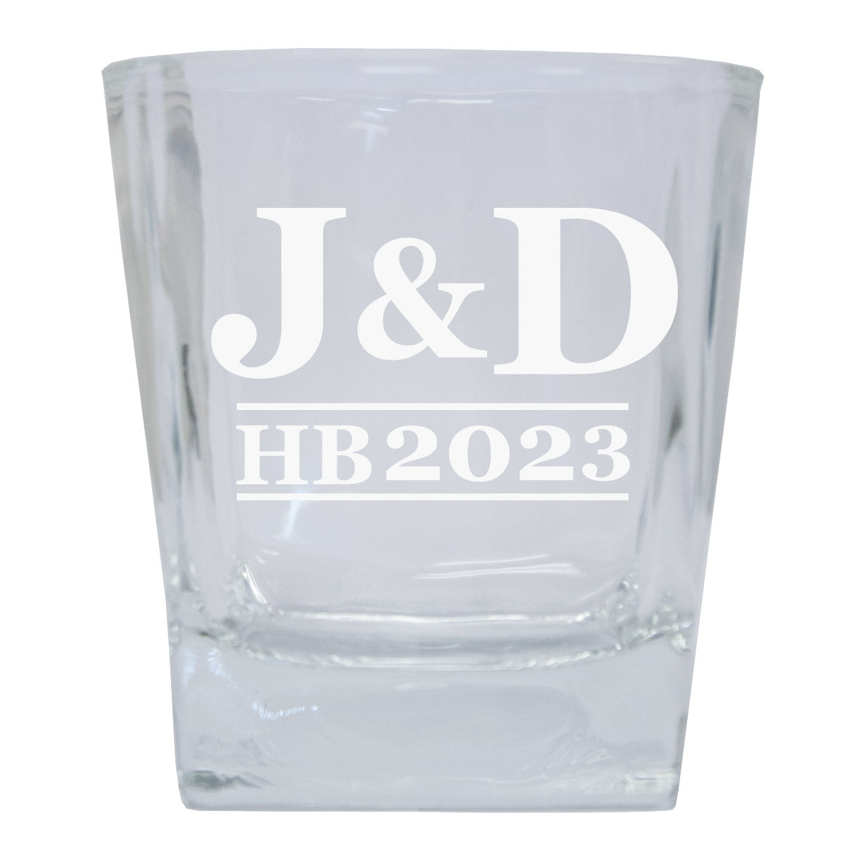 J&D Custom Etched Custom 8 Oz Glass Tumbler 2-Pack