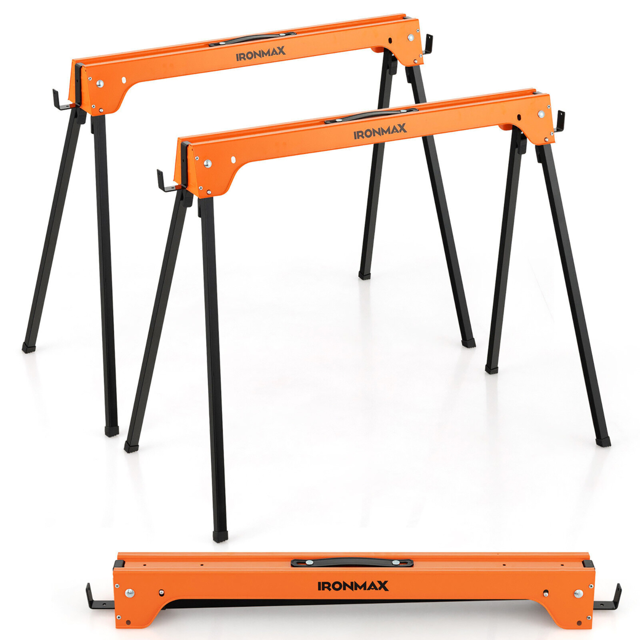 Saw Horses 2 Pack Folding Sawhorse Portable Heavy Duty 1366 LBS Weight Capacity