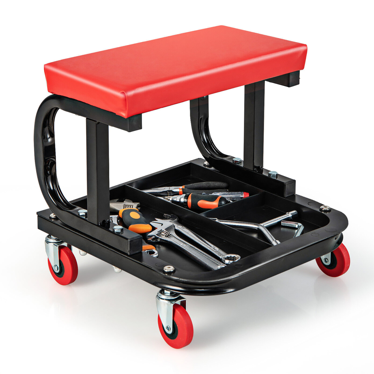 Rolling Creeper Garage Seat Mechanic Garage Roller Seat With Tool Storage