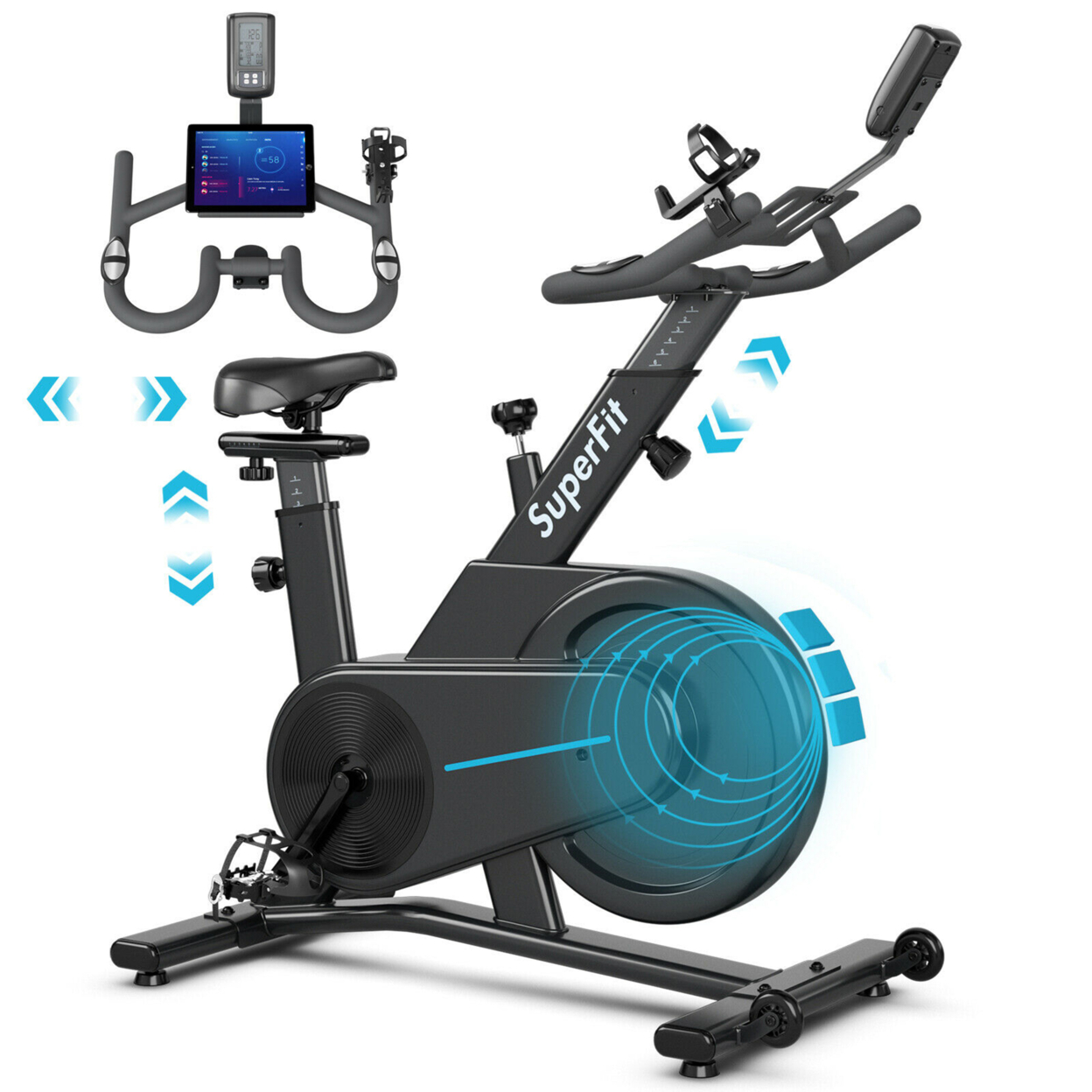 Magnetic Exercise Gym Bike Indoor Cycling Bike W/Adjustable Seat Handle