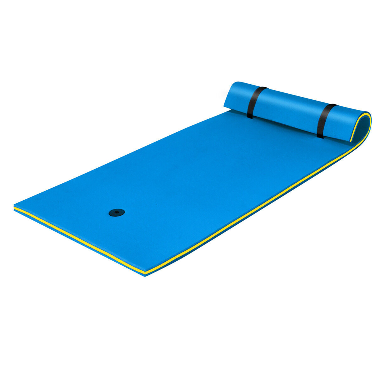 87'' X 36'' 3-layer Floating Pad Mat Water Sports Recreation Relaxing Blue