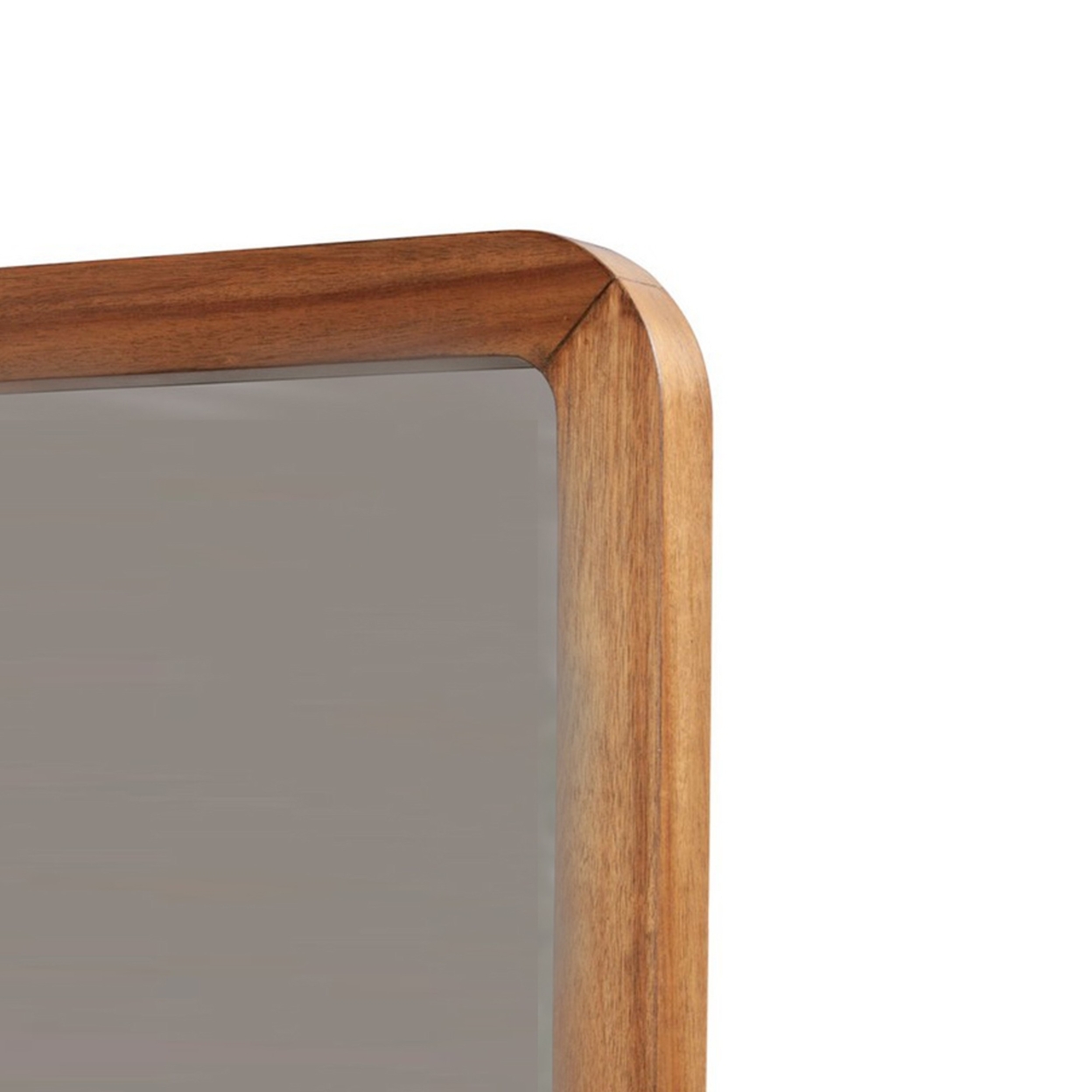 Neo 37 X 40 Rectangular Dresser Mirror, Mahogany Wood, Rich Honey Brown- Saltoro Sherpi
