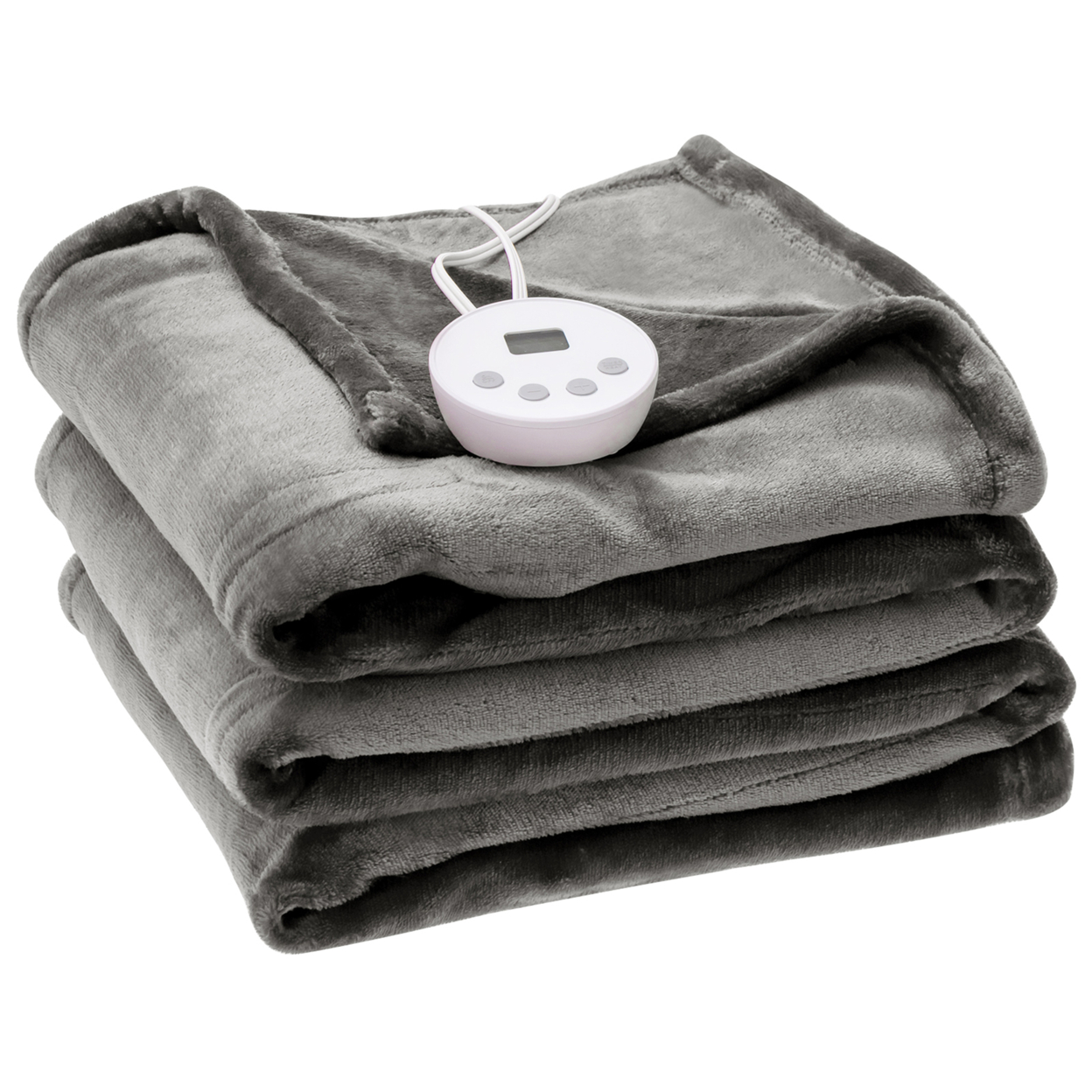 62''x84''/84''x90'' Heated Blanket Twin/Queen Size Electric Heated Throw Blanket W/ Timer - Grey, Twin