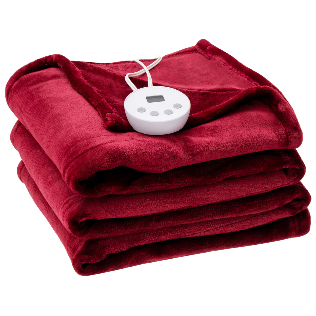 62''x84''/84''x90'' Heated Blanket Twin/Queen Size Electric Heated Throw Blanket W/ Timer - Red, Twin