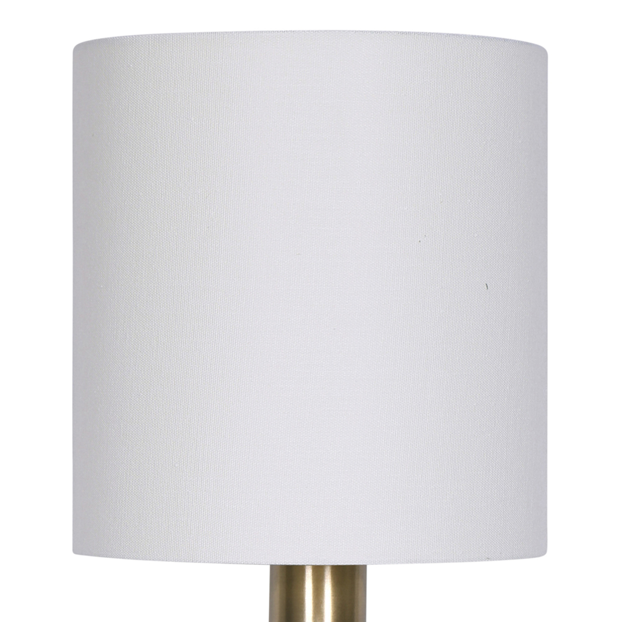 24 Inch Set Of 2 Modern Table Lamps With Polyester Shade, Bronze Metal Base- Saltoro Sherpi