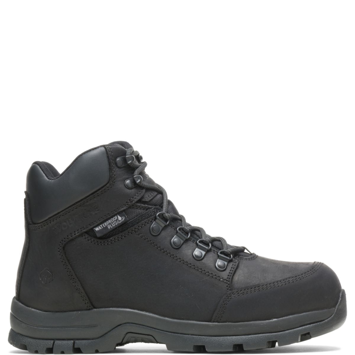 WOLVERINE Men's Grayson Steel Toe Waterproof Work Boot Black - W211042 BLACK - BLACK, 10.5