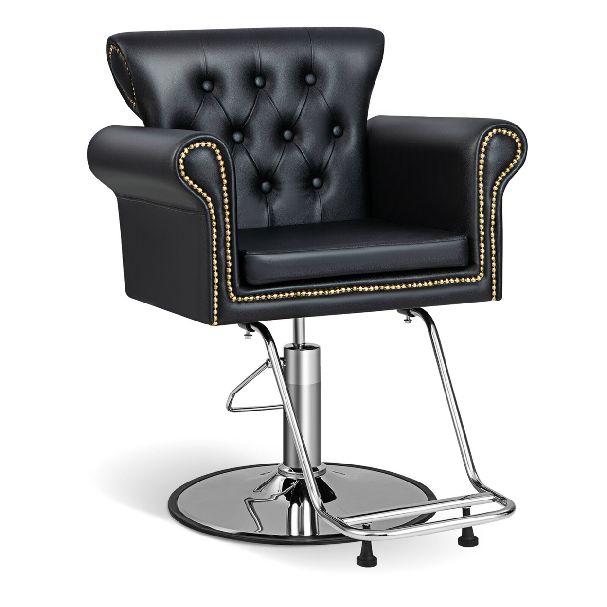 Salon Chair Heavy-Duty Hydraulic Barber Chair Height Adjustable 360Â° Rotation