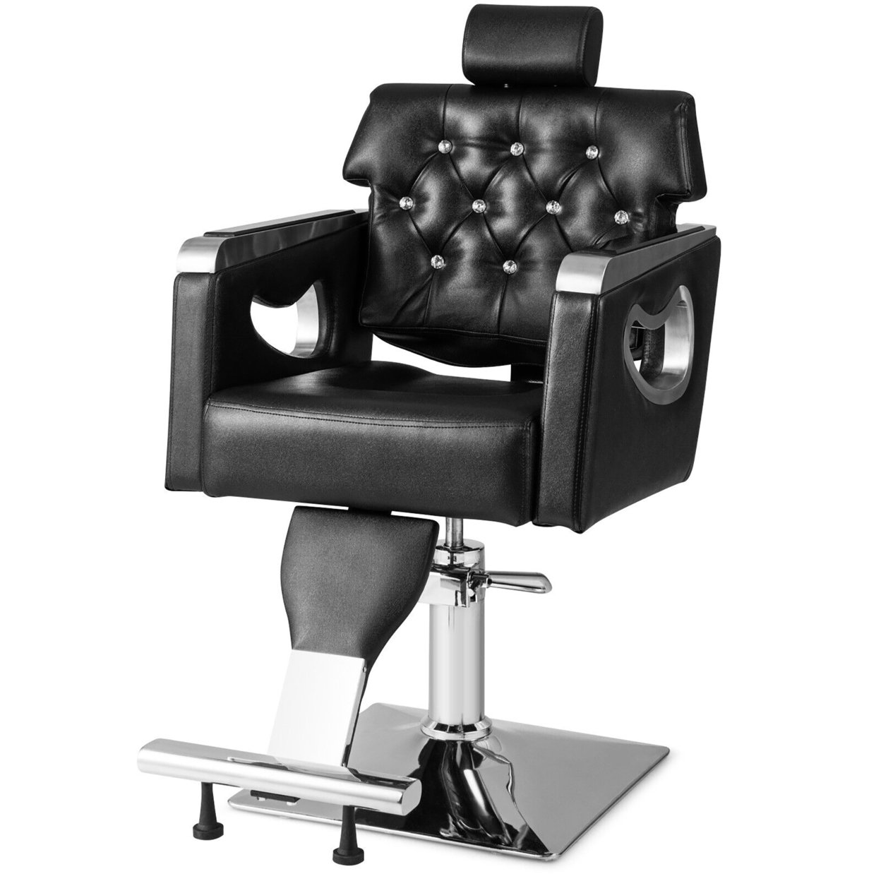 Adjustable Barber Chair Heavy-Duty Hydraulic Pump Salon Chair 360Â° Rotation