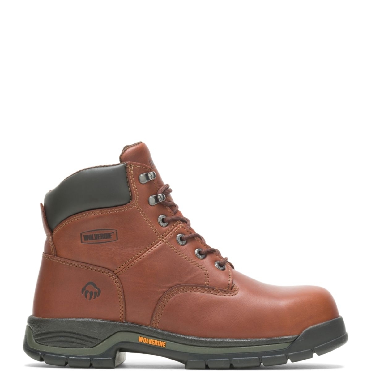 WOLVERINE Men's Harrison 6 Lace-Up Steel Toe Work Boot Brown - W04904 BROWN LEATHER - BROWN LEATHER, 7.5 X-Wide