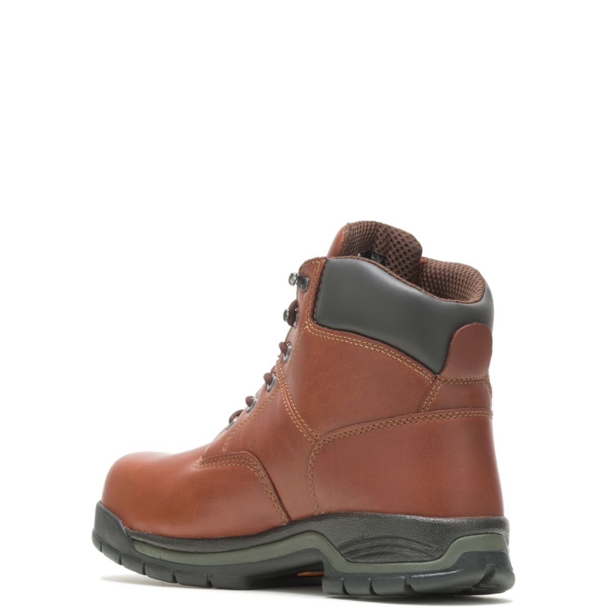 WOLVERINE Men's Harrison 6 Lace-Up Steel Toe Work Boot Brown - W04904 BROWN LEATHER - BROWN LEATHER, 9-4E