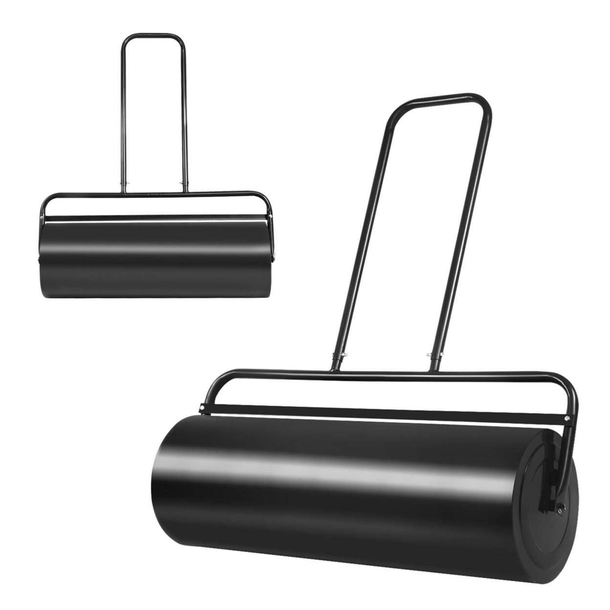 17-Gallon Lawn Roller Heavy-Duty Steel Push/Pull Sod Roller 36'' X 12'' Black