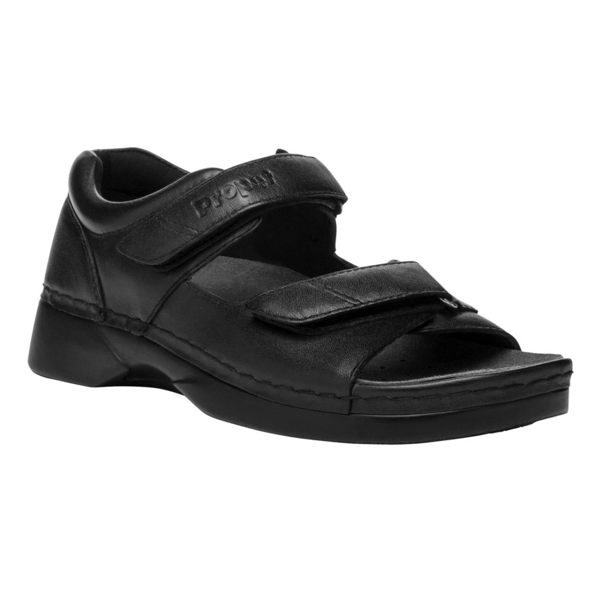 Propet Women's Pedic Walker Sandal Black - W0089B BLACK - BLACK, 7 X-Wide