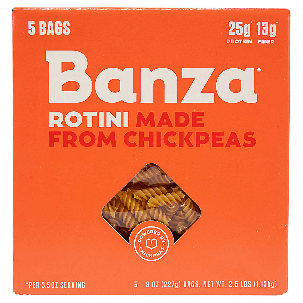 Banza Chickpea Rotini, 8 Ounce (Pack Of 5)