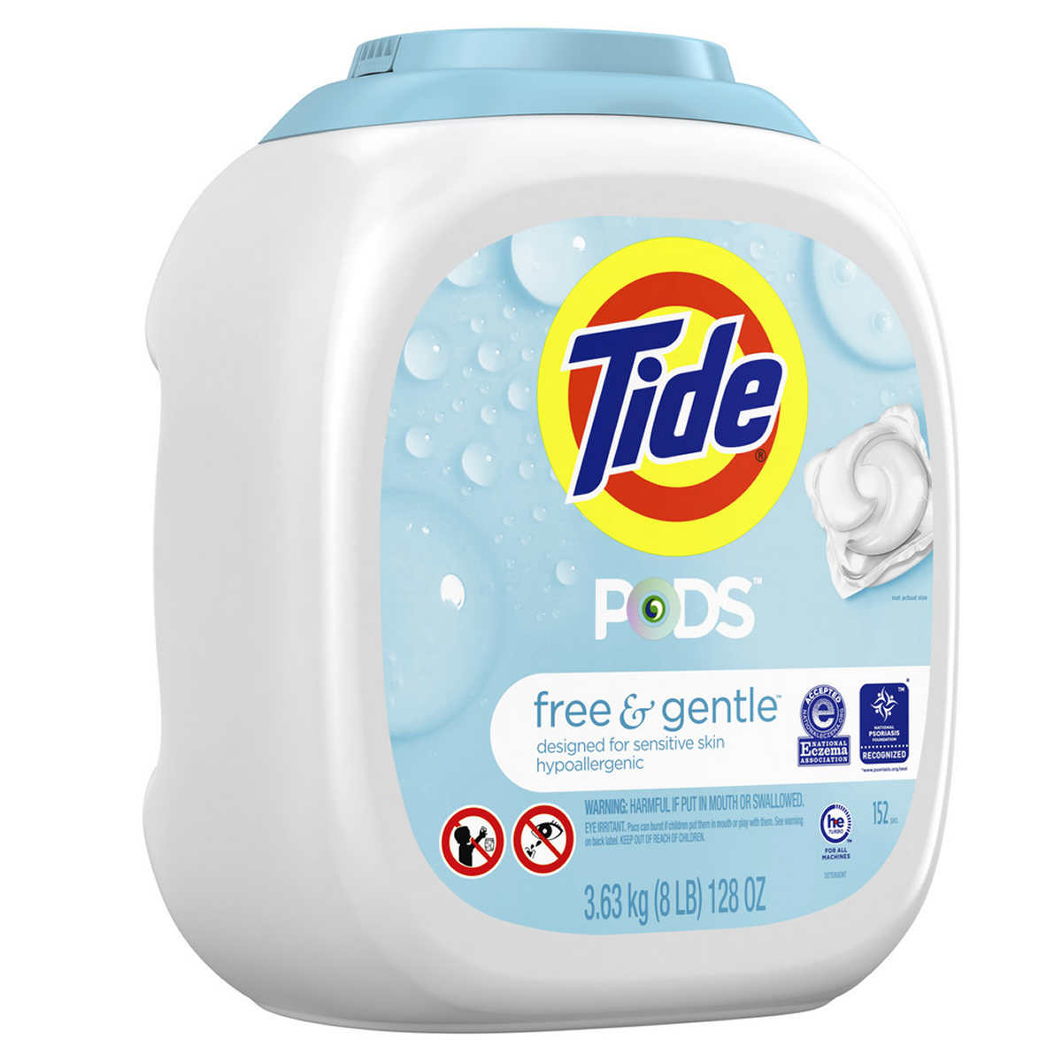 Tide Pods HE Laundry Detergent Pods, Free & Gentle, 152 Count