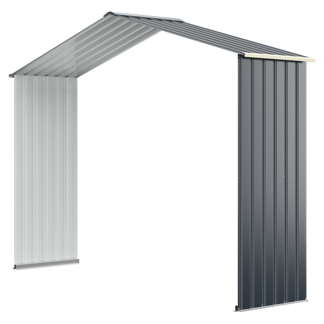 Outdoor Storage Shed Extension Kit For 7/9.1/11.2 Ft Shed Width Grey - Grey, For 11.2 Ft Shed