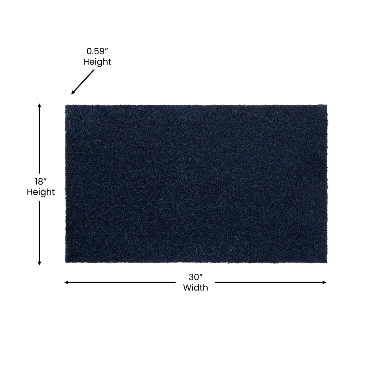 18x30 Navy Coir Doormat
