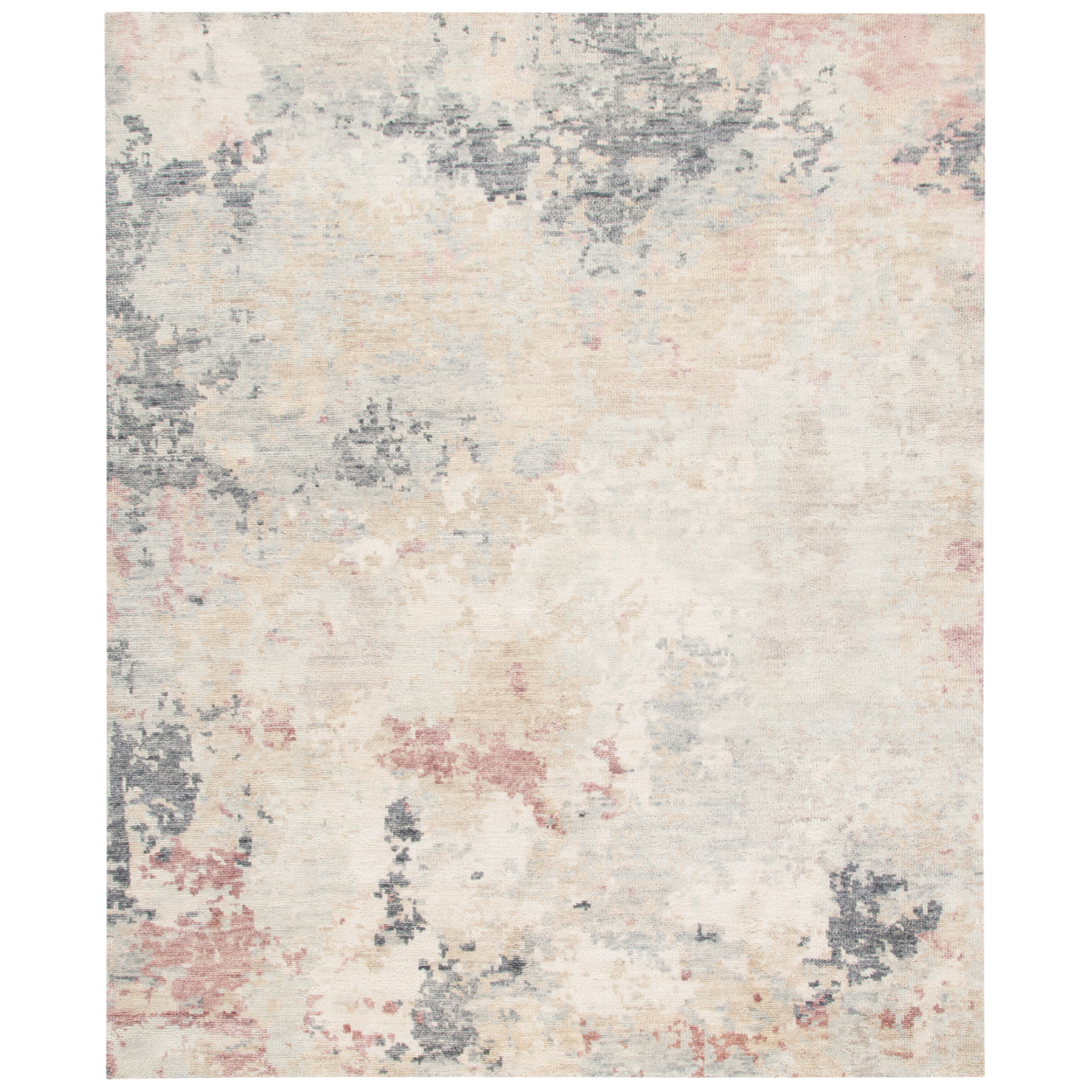 SAFAVIEH Sierra Collection SRA400A Ivory / Grey Rug - 6' X 6' Square