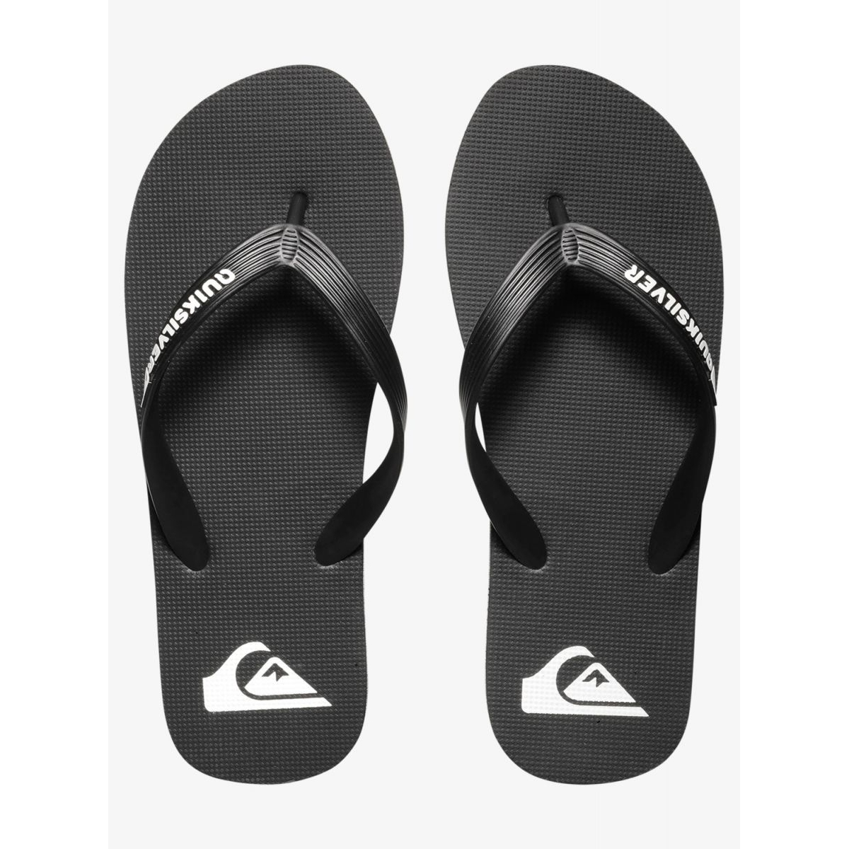 Quiksilver Men's Molokai Flip Flop Sandals Black/Black/White - AQYL100601-XKKW BLACK/BLACK/WHITE - BLACK/BLACK/WHITE, 8