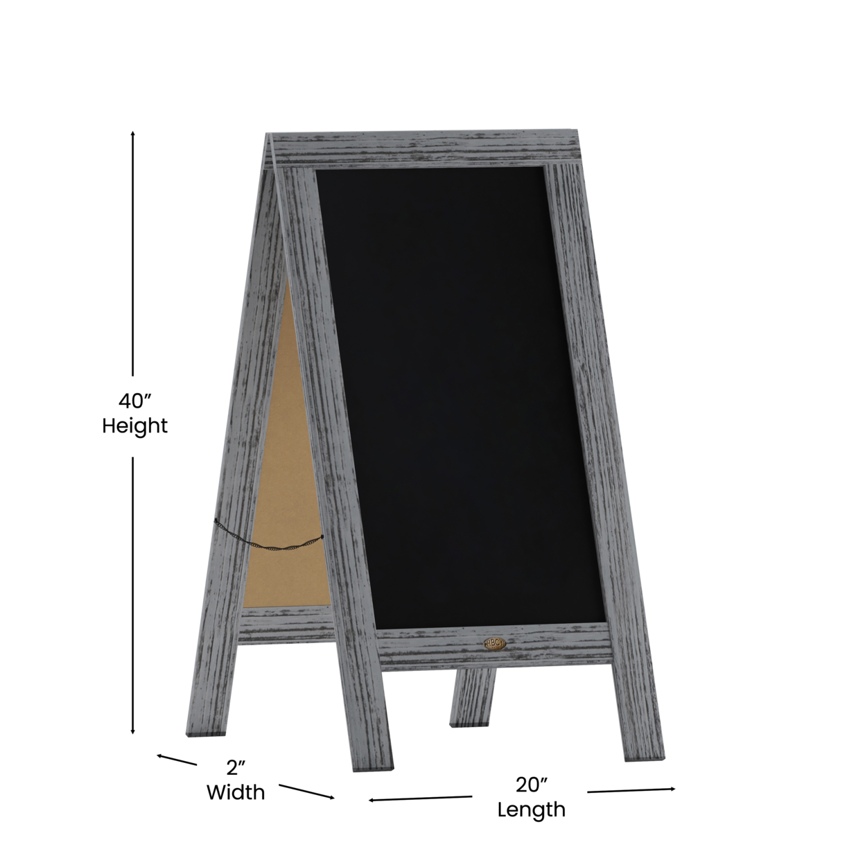 Graywash A-Frame Chalkboard