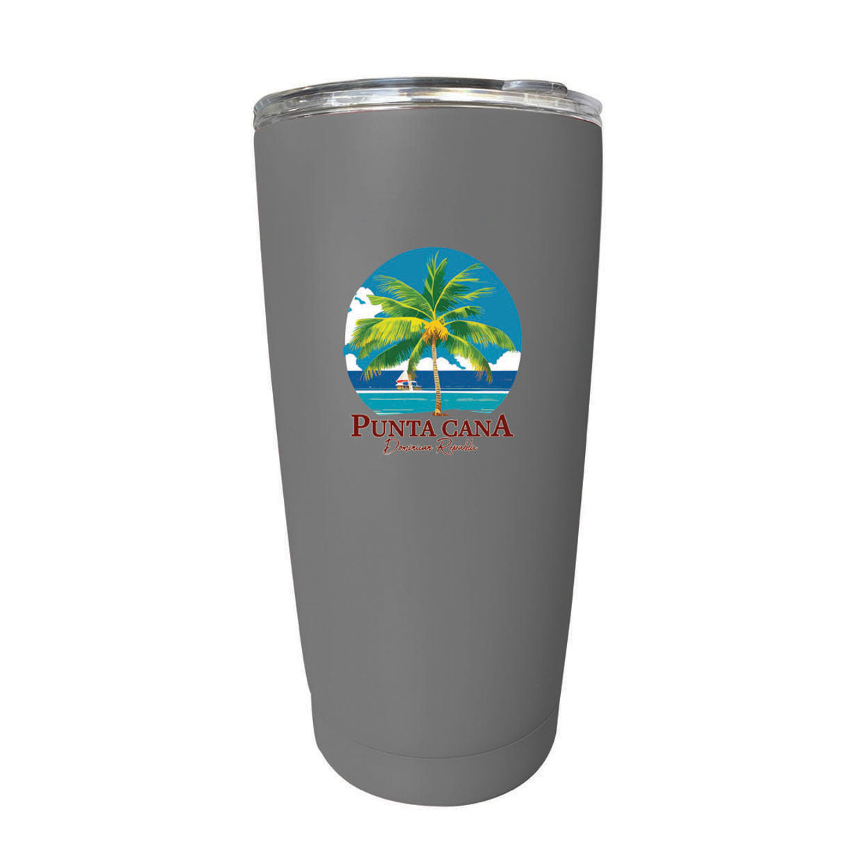 Punta Cana Dominican Republic Souvenir 16 Oz Stainless Steel Insulated Tumbler - Purple, PARROT B